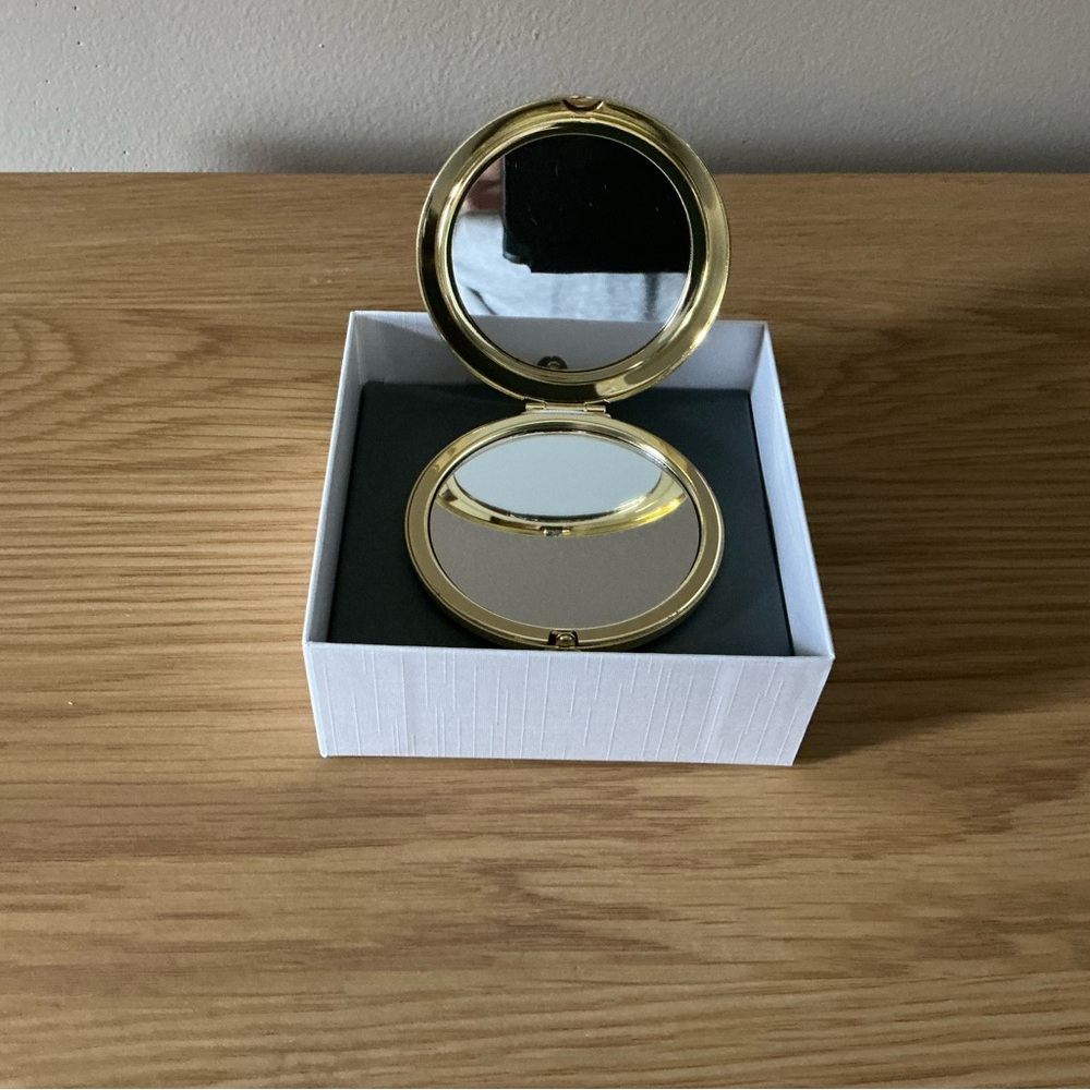 NWT MIXIT Luxe Monet JCPenney L Gold Multicolor Rhinestone Compact Mirror - Picture 5 of 9